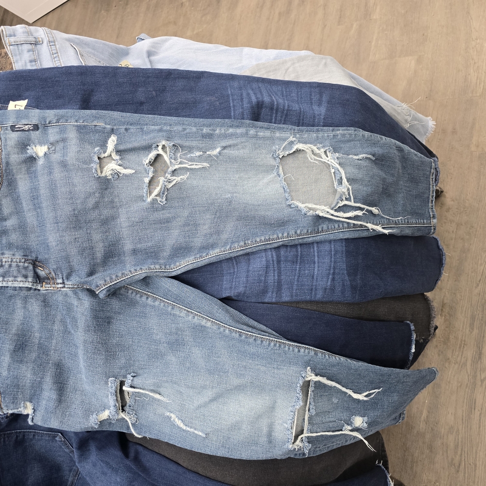 Silver Jeans Blue Skinny Denim with Distressed Details